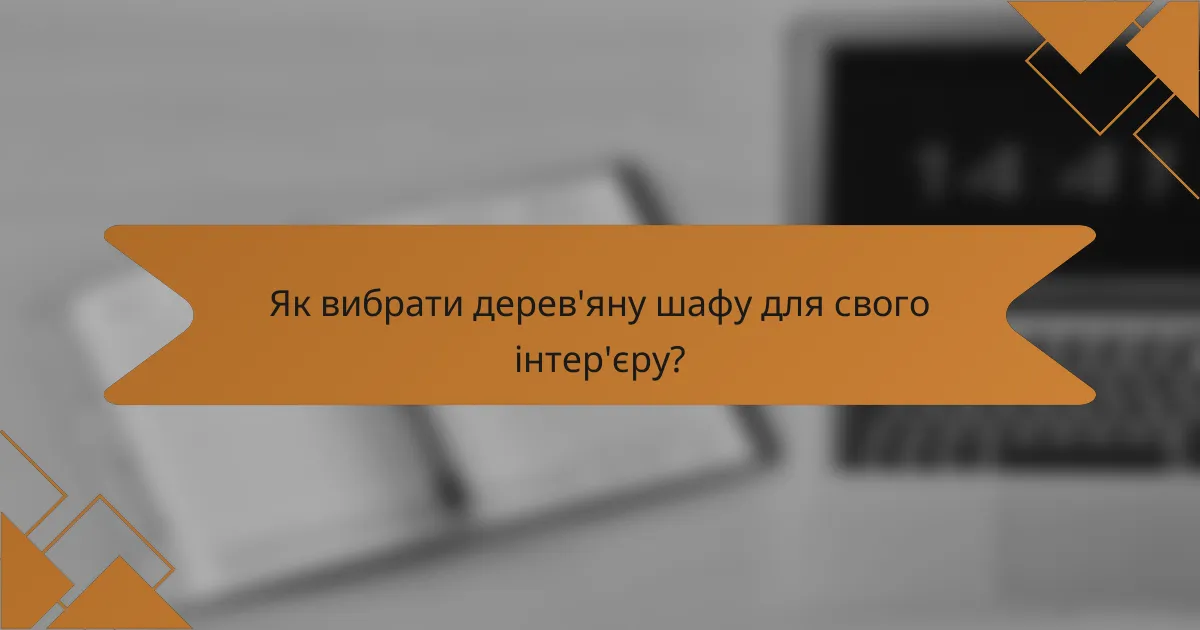 Як вибрати дерев'яну шафу для свого інтер'єру?