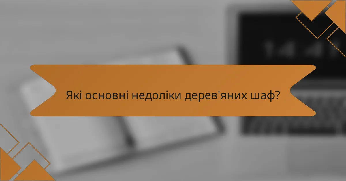 Які основні недоліки дерев'яних шаф?